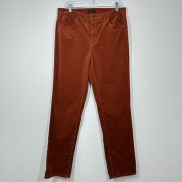 Talbots Pants - Talbots Womens Size 10 Corduroy Straight Leg Pant Rust Orange Brown Fall Classic